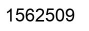 Number 1562509 black image