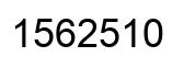 Number 1562510 black image