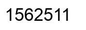 Number 1562511 black image