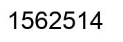 Number 1562514 black image