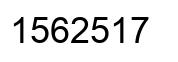 Number 1562517 black image