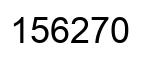 Number 156270 black image