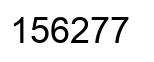 Number 156277 black image