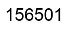 Number 156501 black image
