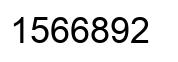 Number 1566892 black image