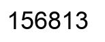Number 156813 black image