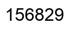Number 156829 black image