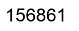 Number 156861 black image