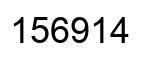 Number 156914 black image