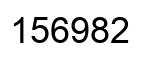 Number 156982 black image