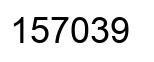 Number 157039 black image