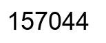Number 157044 black image