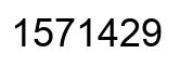 Number 1571429 black image