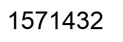 Number 1571432 black image