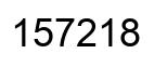 Number 157218 black image