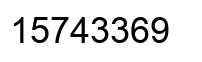 Número 15743369 imagen negro
