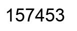 Number 157453 black image
