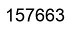 Number 157663 black image