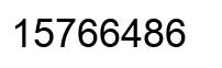 Number 15766486 black image