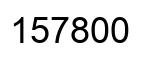 Number 157800 black image