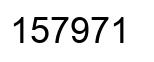Number 157971 black image