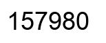Number 157980 black image