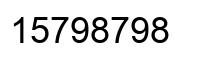 Número 15798798 imagen negro