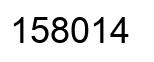 Number 158014 black image