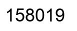 Number 158019 black image