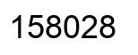 Number 158028 black image
