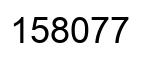 Number 158077 black image
