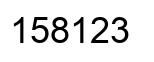Número 158123 imagen negro