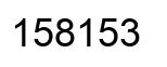 Number 158153 black image