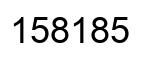 Number 158185 black image