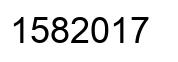 Number 1582017 black image