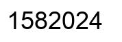 Number 1582024 black image