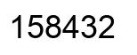 Número 158432 imagen negro
