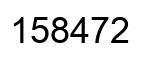 Número 158472 imagen negro