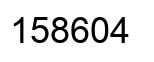 Number 158604 black image