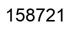 Número 158721 imagen negro