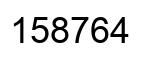 Number 158764 black image