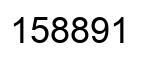 Number 158891 black image