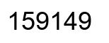 Number 159149 black image
