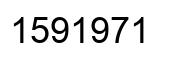 Number 1591971 black image