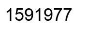 Number 1591977 black image