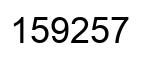 Number 159257 black image