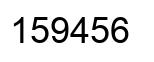 Number 159456 black image