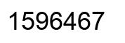 Number 1596467 black image