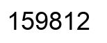 Number 159812 black image