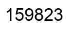 Number 159823 black image